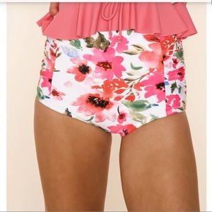 Coral Reef Sunbaked Reversible Bottom - Large Pink Floral